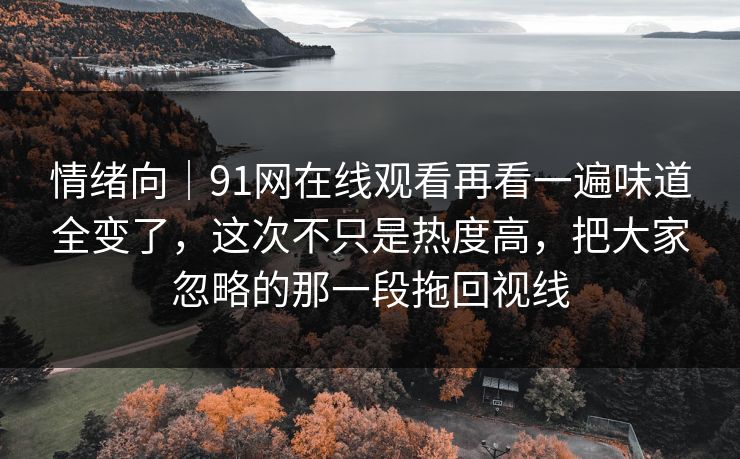 情绪向｜91网在线观看再看一遍味道全变了，这次不只是热度高，把大家忽略的那一段拖回视线